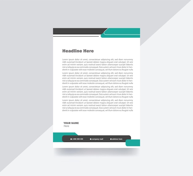 Corporate letterhead ontwerp sjabloon
