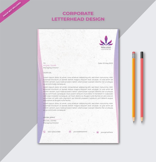 Vector corporate letterhead ontwerp sjabloon