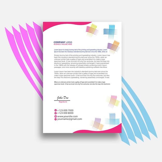 Corporate Letterhead Template Design