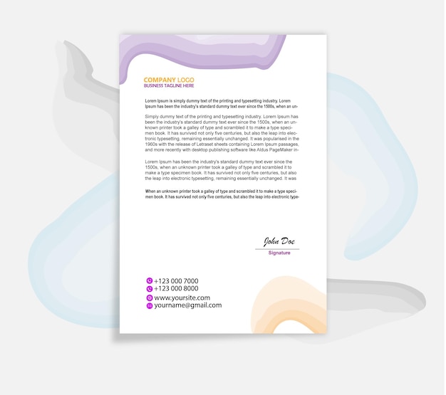 Corporate Letterhead Template Design