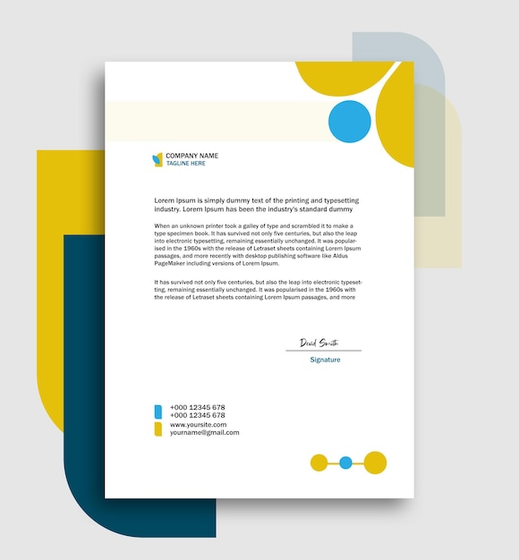 Corporate Letterhead Template Design