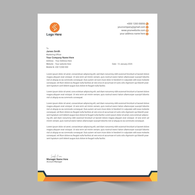 Corporate Letterhead Template