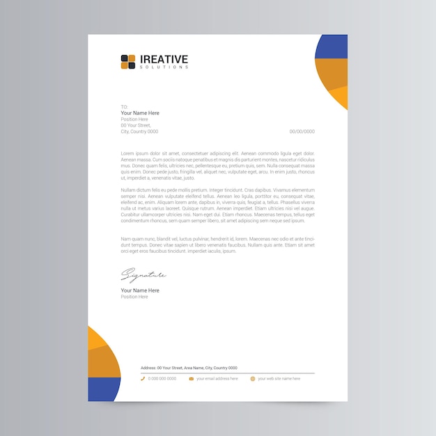 Corporate Letterhead Template