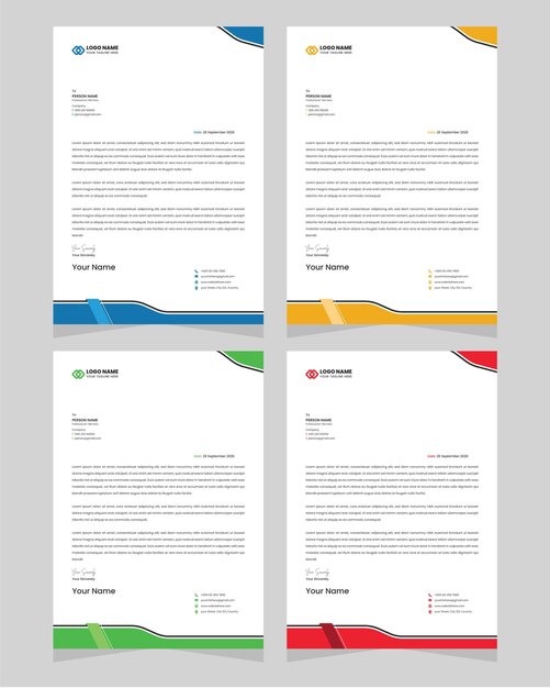 Corporate letterhead template