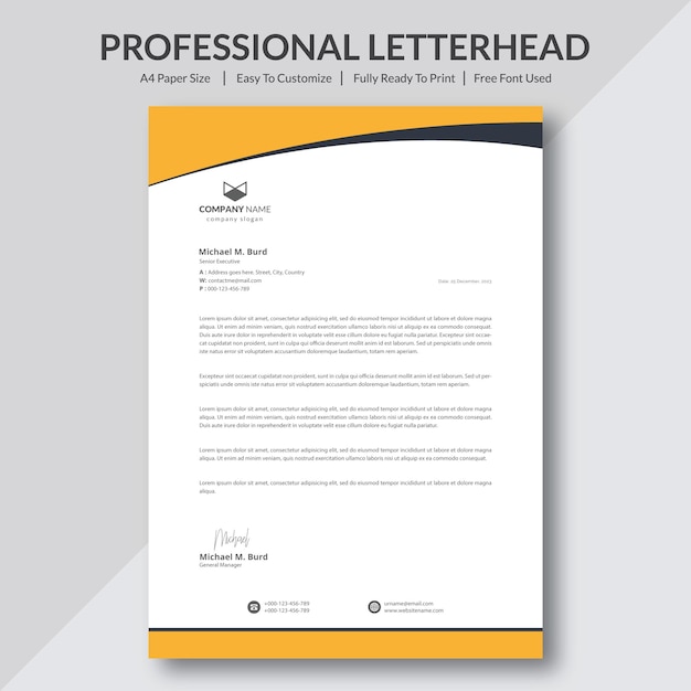 Corporate letterhead template