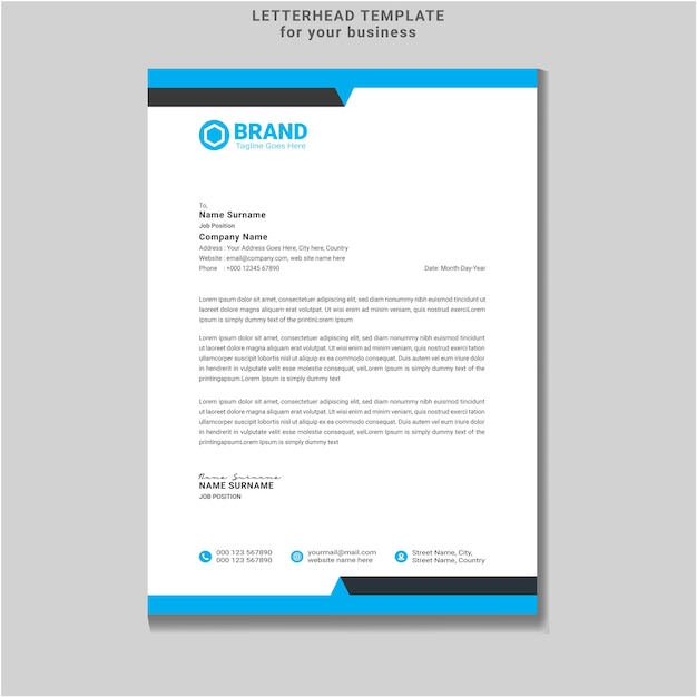 Корпоративный шаблон Letterhead