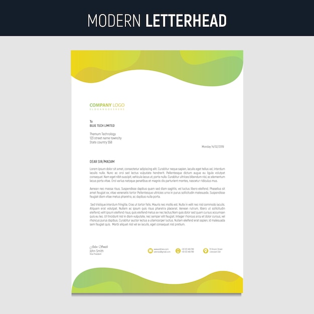 Corporate Letterhead template