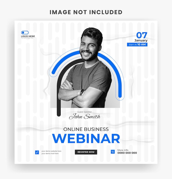 Corporate live business webinar social media post instagram banner template