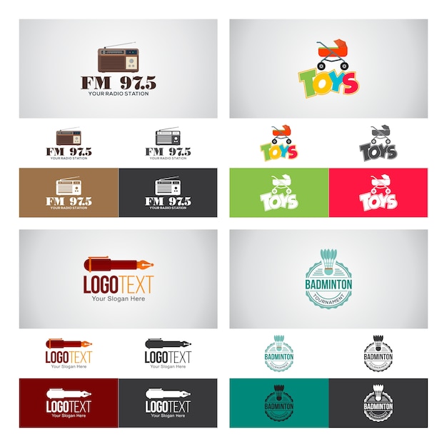 Corporate logo design set