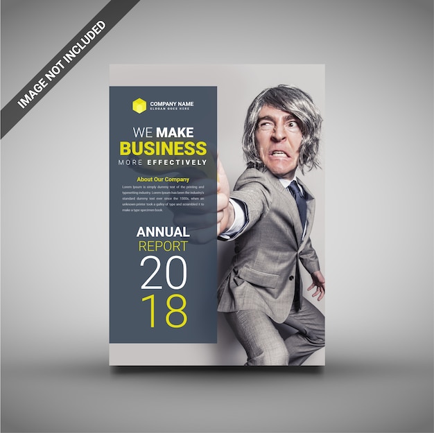 Corporate magazine cover flyer template.