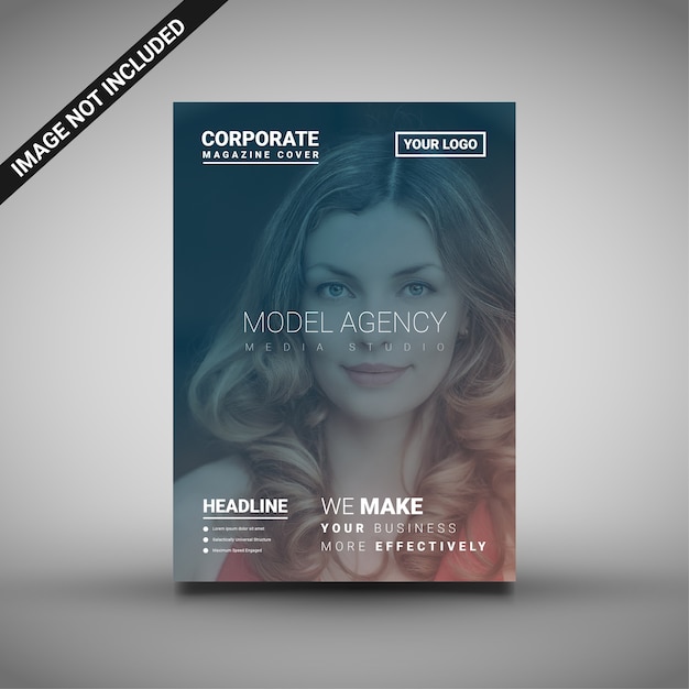 Corporate magazine cover flyer template