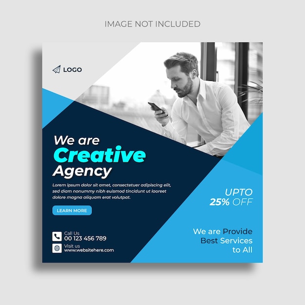 Corporate marketing agency and creative social media post