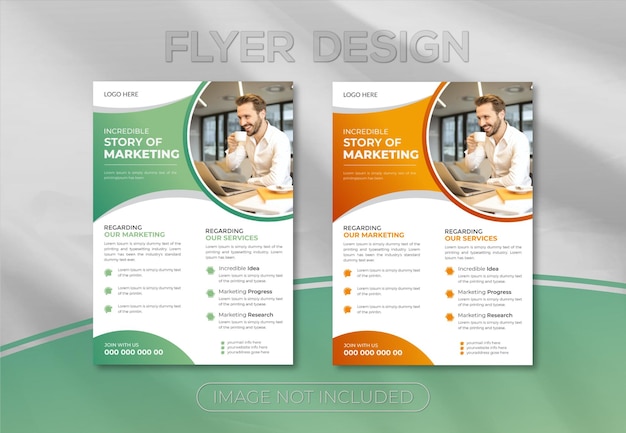 Corporate marketing business stylish flyer and premium vector template