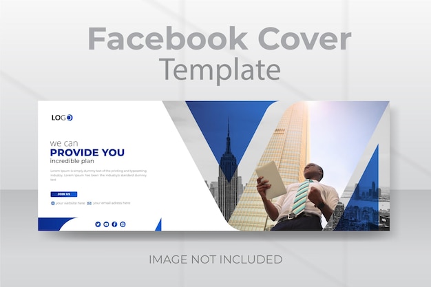 Corporate marketing facebook cover page template