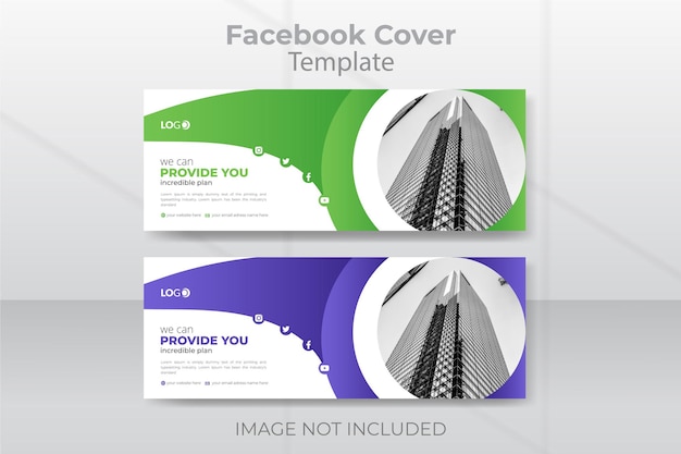 Corporate marketing facebook cover page template