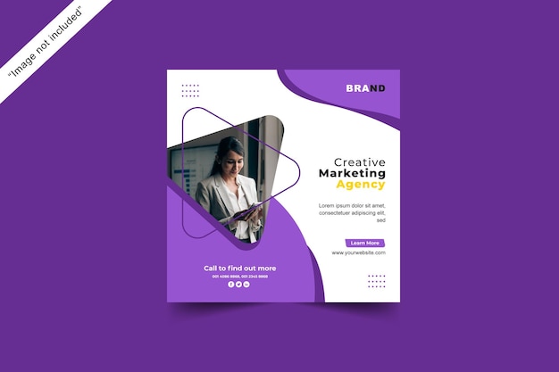 Marketing aziendale social media instagram twitter post design