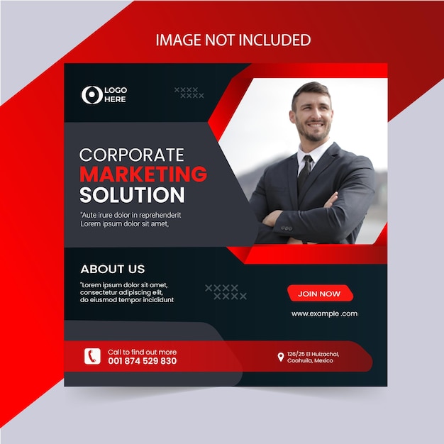 Vector corporate marketing social media post-ontwerpsjabloon0011