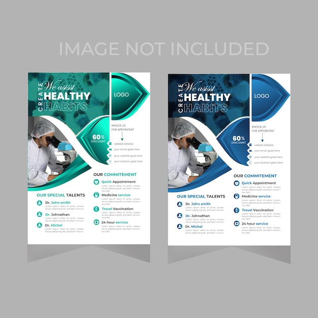 corporate medical flyer design template