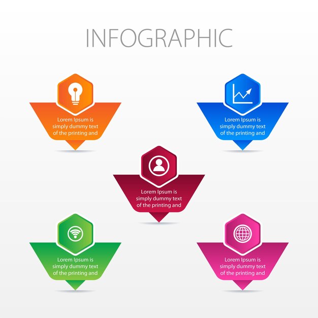 Vector corporate meeting presentation web infographics vector with background