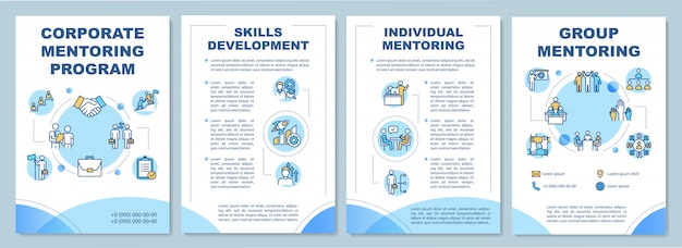 Corporate mentoring program brochure template