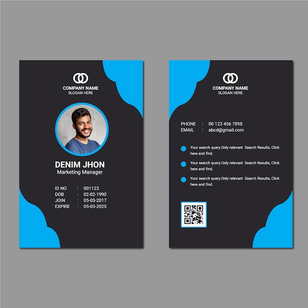 Vector corporate & minimalist identity card design