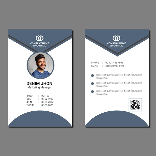 Corporate &amp; Minimalist Identity Card Design