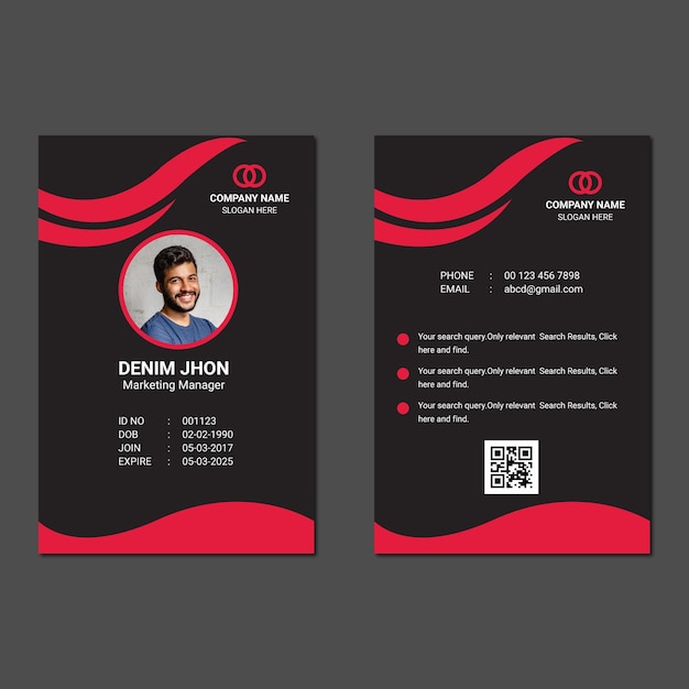 Vector corporate & minimalist identity card design