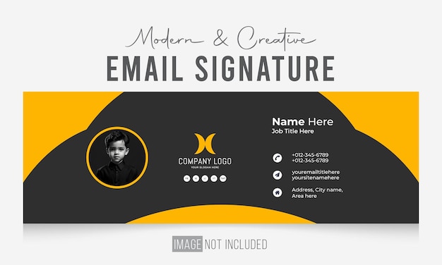 Вектор Корпоративный современный и креативный шаблон дизайна подписи электронной почты
