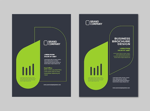 Vector corporate modern annual report cover template design