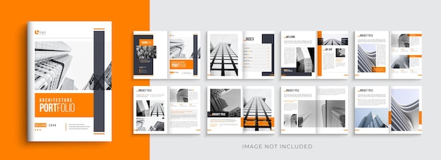 corporate modern architecture portfolio template layout design or minimal portfoliotemplate design