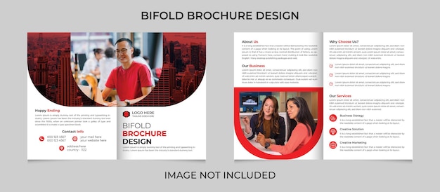 Corporate modern bifold brochure template design