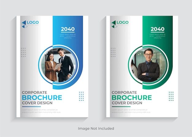 Corporate modern business book cover design template