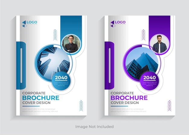 Corporate modern business book cover design template