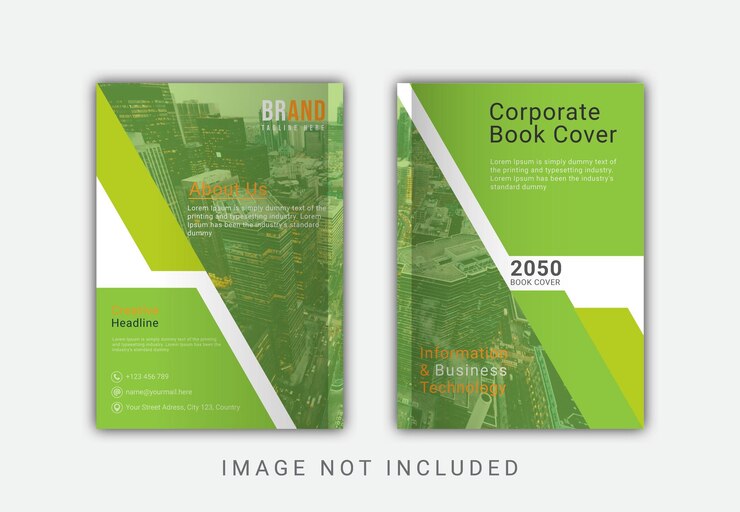 Corporate modern business book cover design