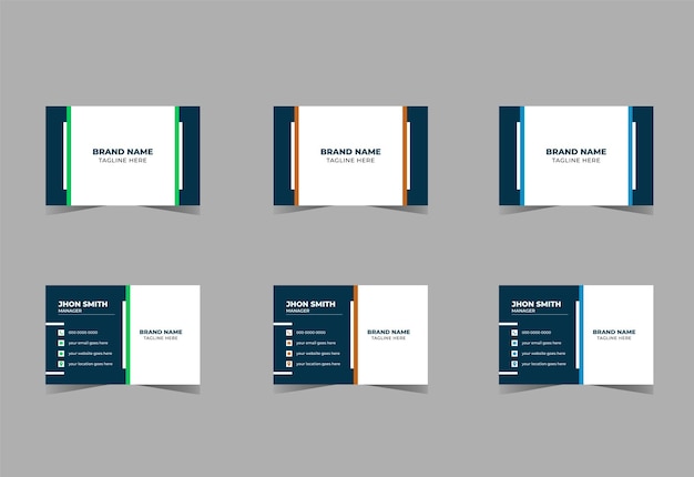 Vector corporate modern business card design template creative and clean business card name card visiting