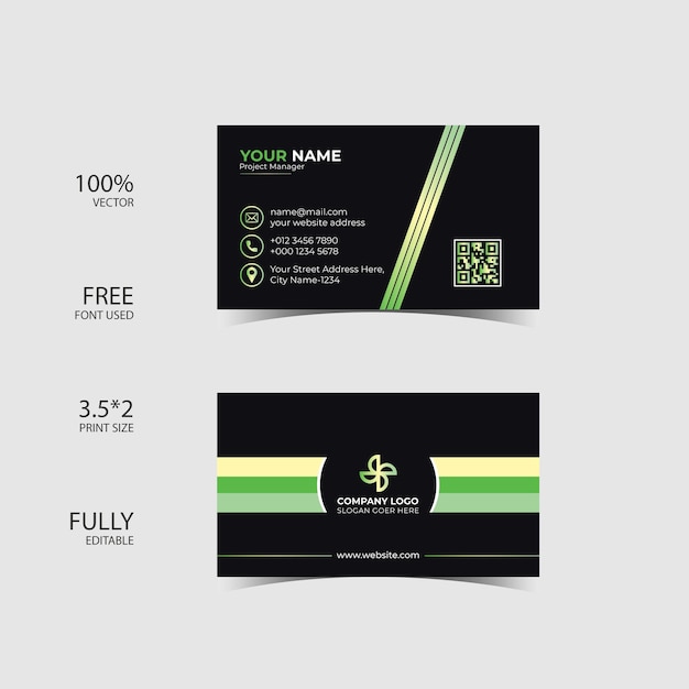 Vector corporate modern business card design template image