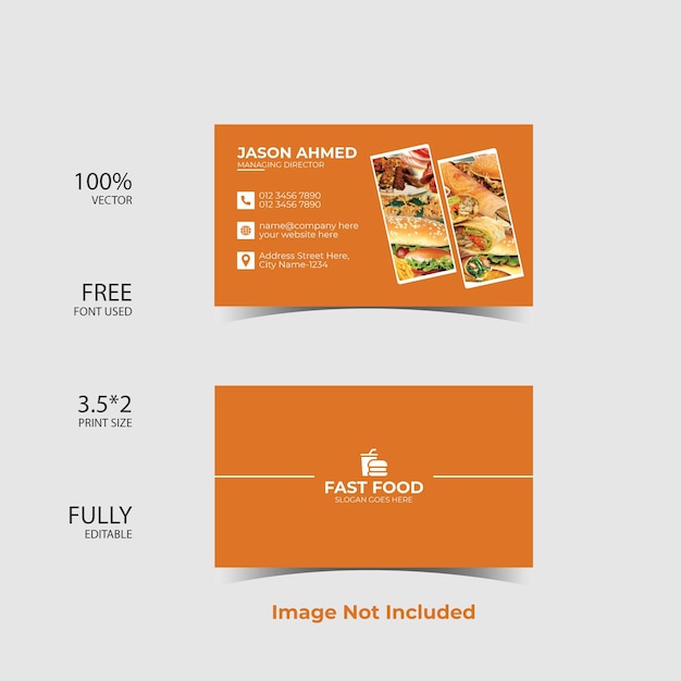 Vector corporate modern business card design template image