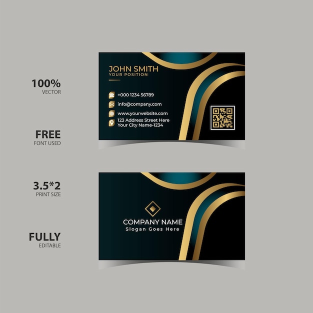 corporate modern business card design template image