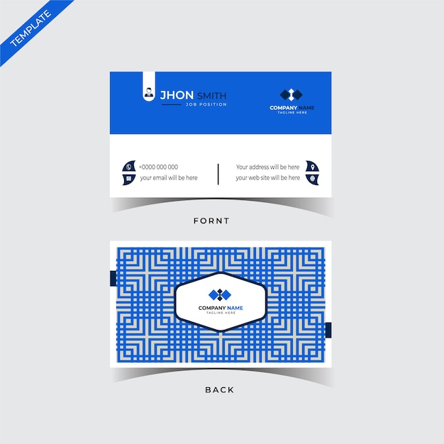 corporate modern business card template design creative and clean business card