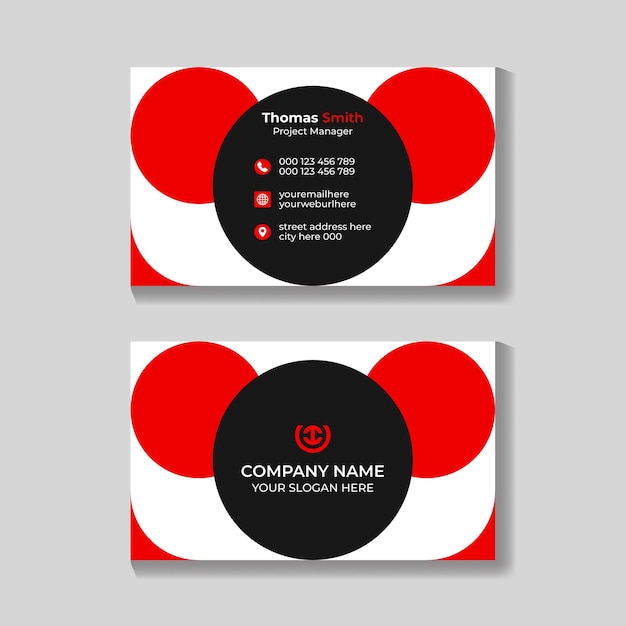 Corporate modern business card template design