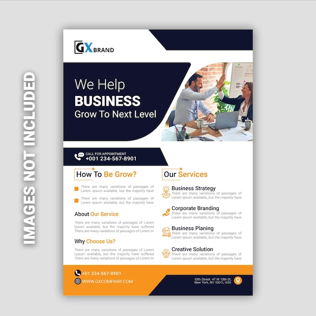 Vector corporate modern business flyer design creative vector corporate flyer template