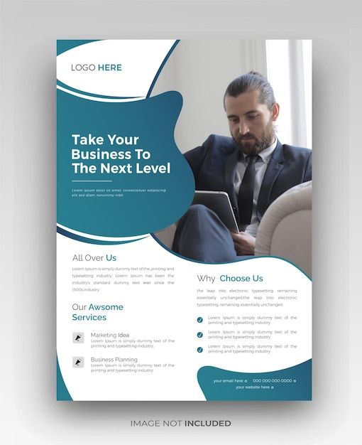 Corporate modern business flyer design digital marketing agency premium vector