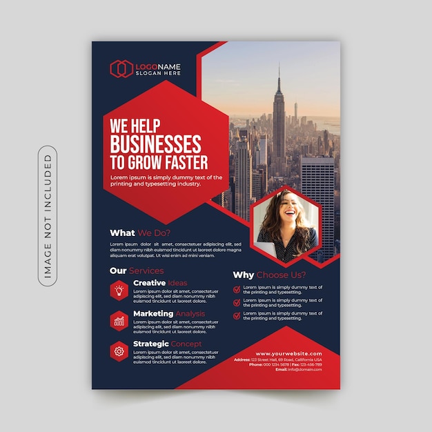 Corporate modern business flyer template design