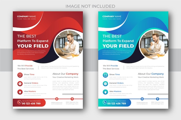 Corporate modern business flyer template design