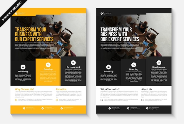 corporate modern business flyer template design