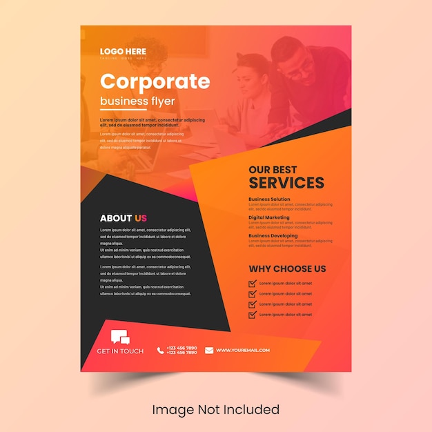Vector corporate modern business flyer template