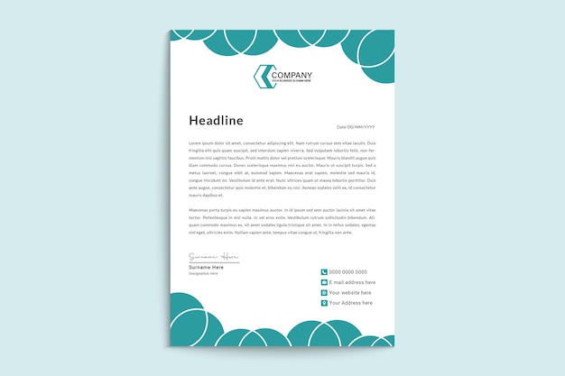 corporate modern business letterhead template