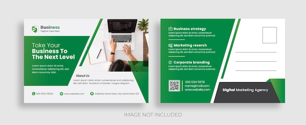 Vector corporate modern business postcard design template