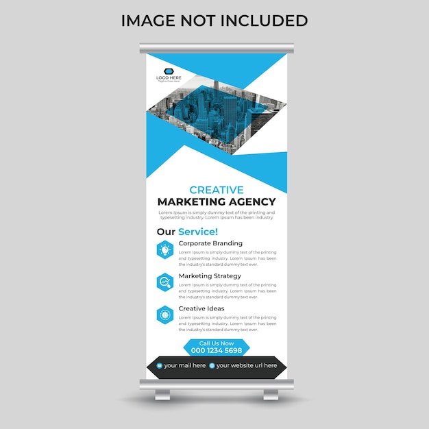 Corporate modern business roll-up banner standee banner ontwerpsjabloon