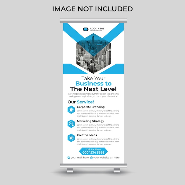 Corporate modern business roll up banner standee x banner design template